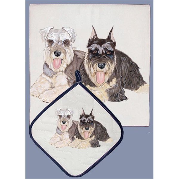 Bakebetter Schnauzer Dish Towel And Pot Holder Set BA2633874